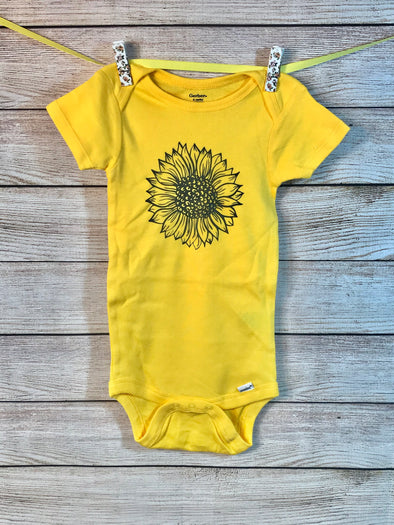 Yellow Sunflower Onesie