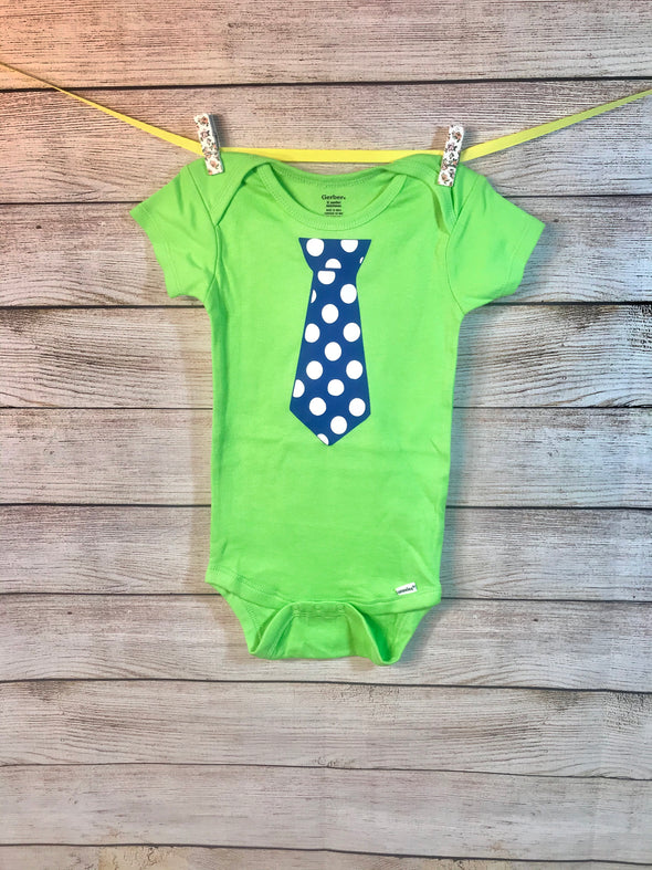 Polka Dot Tie Onesie