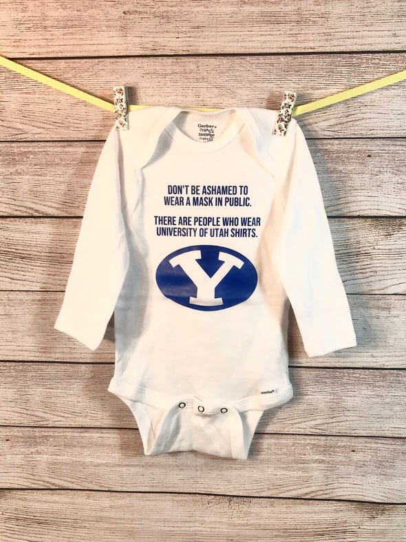 Wear a Mask BYU Onesie