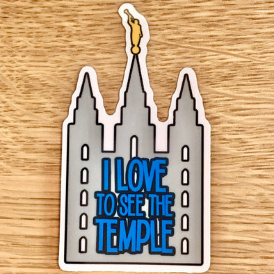 I Love to See the Temple Sticker