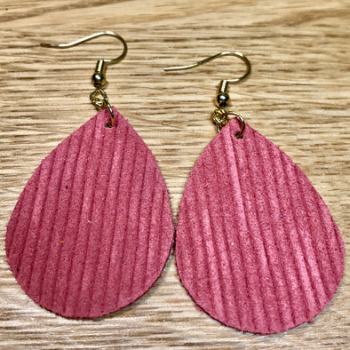 Salmon Stripe Embossed Teardrops