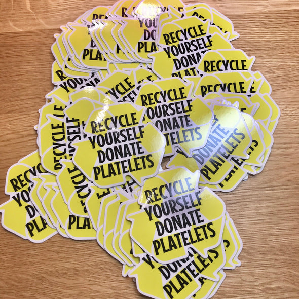 Recycle Yourself Yellow Sticker