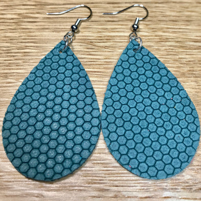 Sage Honeycomb Embossed Teardrops