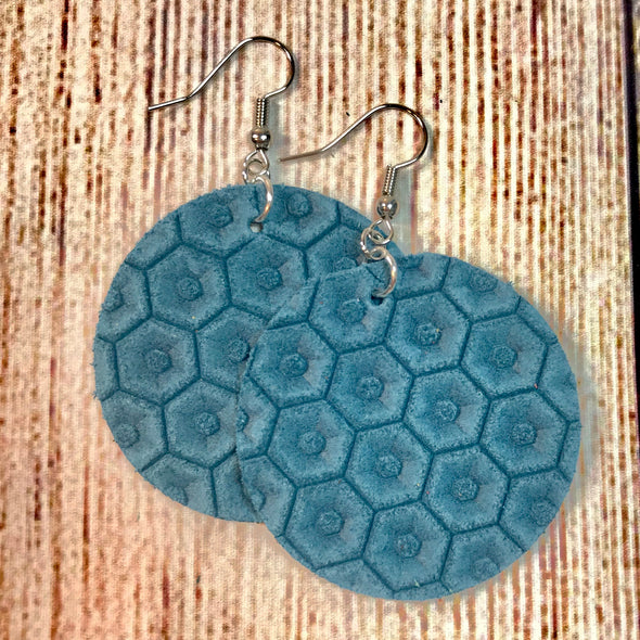 Mint & Blue Honeycomb Circles