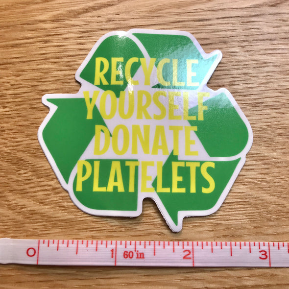 Recycle Yourself Green Sticker