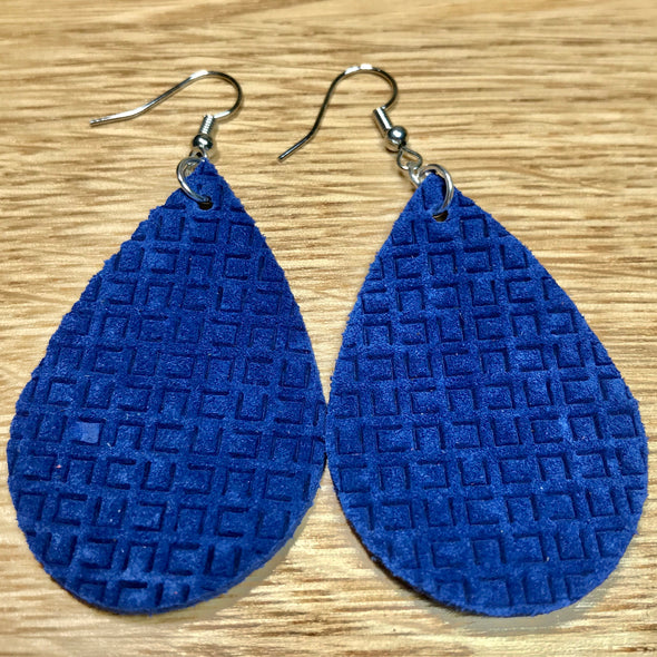 Royal Blue Embossed Teardrops